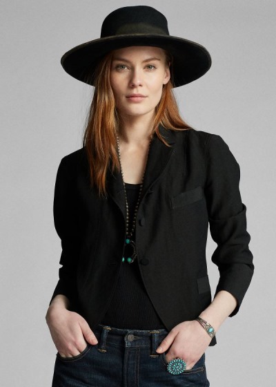 Women's Ralph Lauren Linen-Wool Three-Button Jackets | 138250OJT